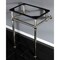 Fauceture Templeton 24" x 20-3/8" x 33-3/16" Brass Console Sink Legs, Nickel VBH282033PN - alternate 2